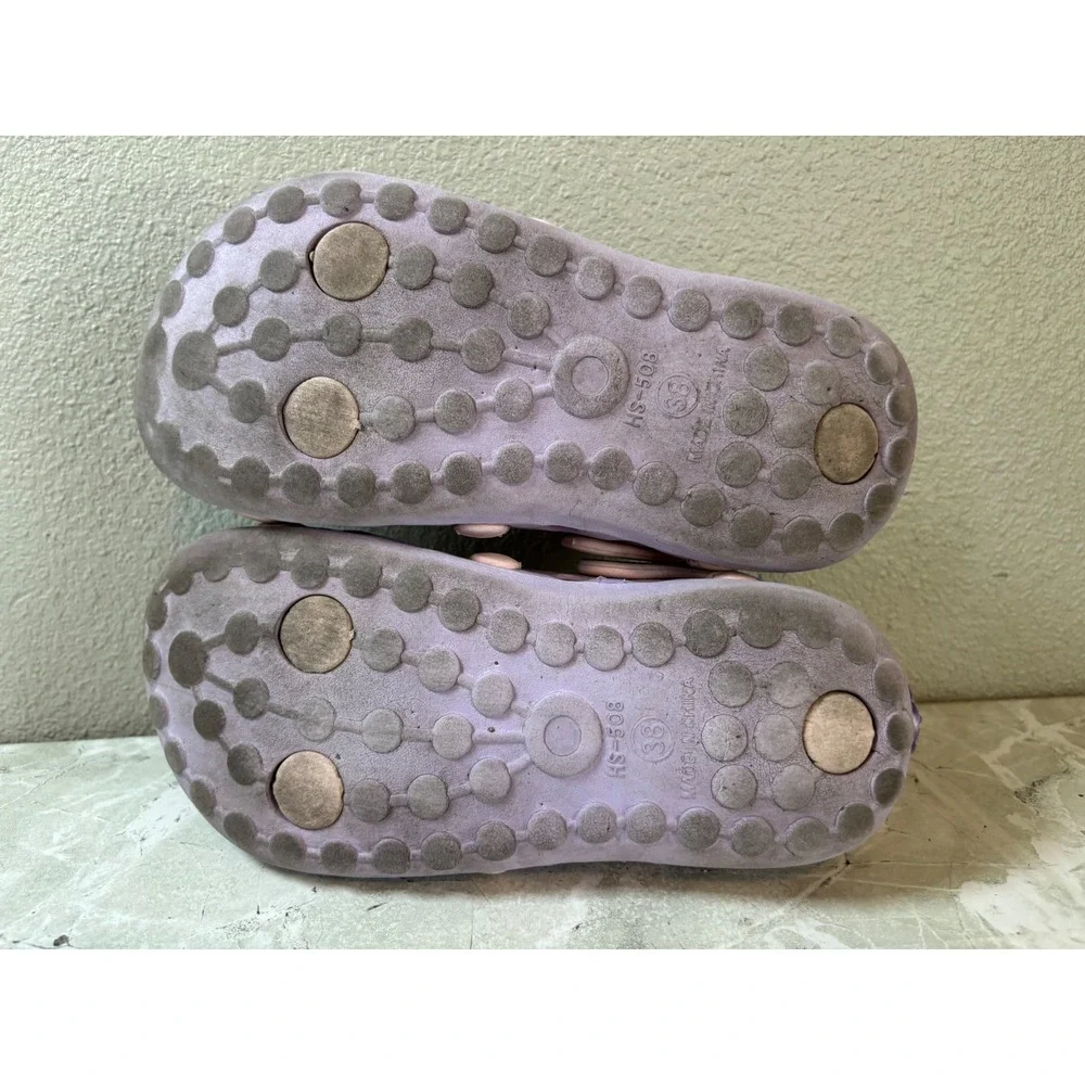Kids‎ Purple Pink Foam Clogs Slip On Water Shoes HS-508 Size 38